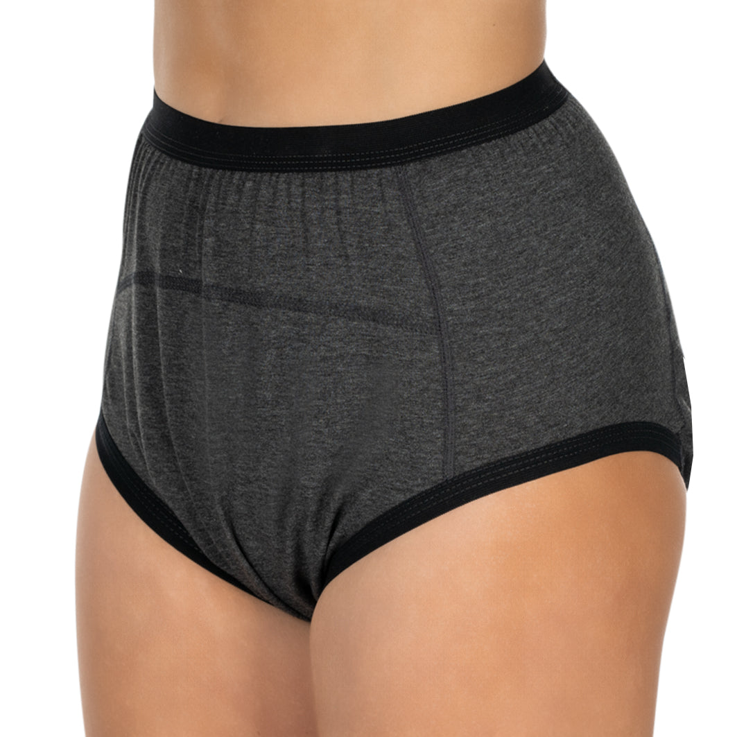 Suprima Bodyguard-Slip 3 mit Fixierlaschen, PU-Wäscheschutz, Inkontinenz-Slip 1259 - unisex, anthrazit