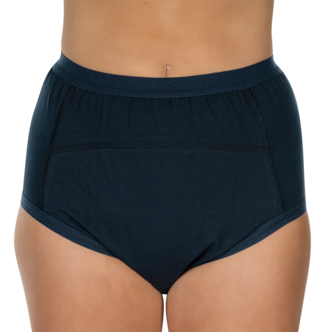Suprima Bodyguard-Slip 3 mit Fixierlaschen, PU-Wäscheschutz, Inkontinenz-Slip 1259 - unisex, Marine (dunkelblau)