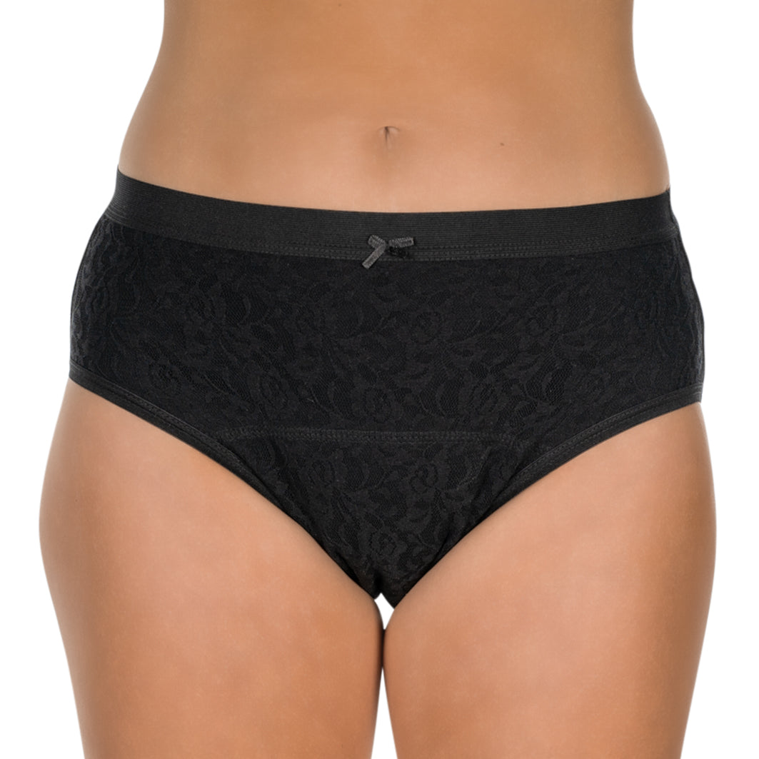 Suprima LaDonna-Slip, PU-Wäscheschutz, Inkontinenz-Slip 1267 - Damen, schwarz
