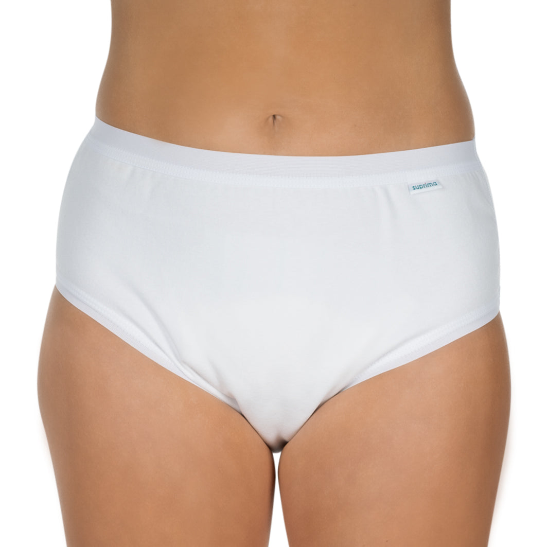 Suprima Bodyguard-Slip Ultra, Baumwoll-Jersey, Inkontinenz-Slip 1270, Schlupfform - unisex, weiß