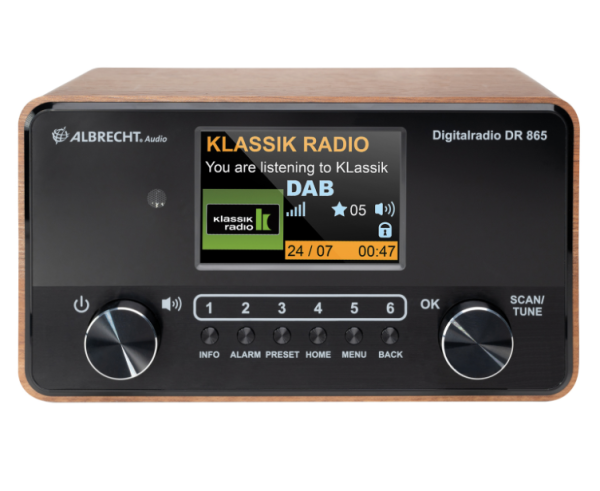 Albrecht DR865 Senioren Digital-Radio, sprachunterstützte Menüführung, großes Display, große Tasten