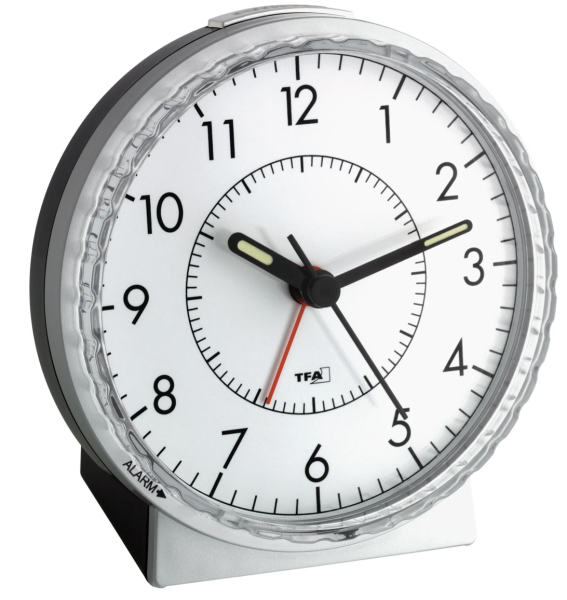 Analoger Wecker, extra lauter Weckalarm, Hintergrundbeleuchtung, Drehring für Alarmeinstellung