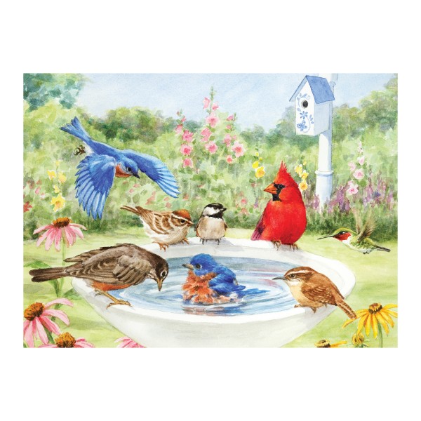 Senioren Puzzle „Badende Vögel“, 35 Teile, Puzzle für Menschen mit Demenz, 31x22 cm