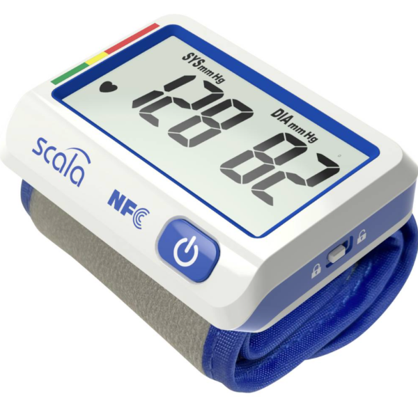 Handgelenk-Blutdruckmessgerät SC 6027 NFC, große Anzeige, Akku, WHO-Indikator, NFC-Datenübertragung