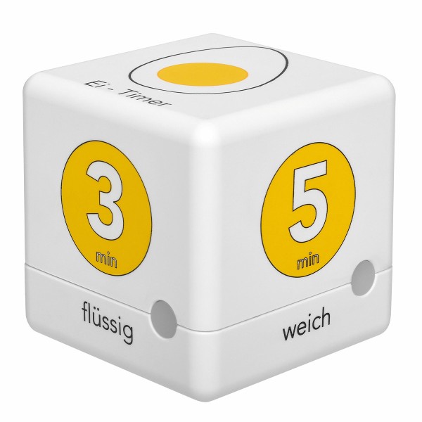 Digitaler Eier-Timer CUBE TIMER, sehr einfache Bedienung, 3-5-7-10 Minuten