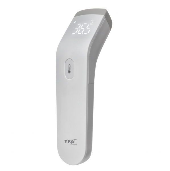 Infrarot-Stirnthermometer, große beleuchtete Ziffern, ergonomische Form, Fieberthermometer