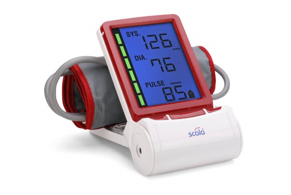 REVIVA für Menschen mit Demenz – Scala - Oberarm-Blutdruckmessgerät – Das Gerät misst den systolischen und diastolischen Druck, als auch die Pulsfrequenz.