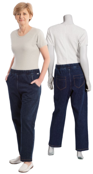 Suprima Pflegeoverall - Jeansoptik - Rückenreißverschluss - unisex